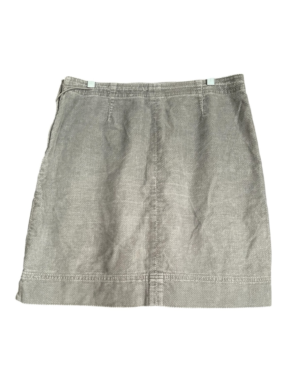 J. Jill Gray Cotton Corduroy Drawstring Utility A-Line Mini Skirt Size 8 - Picture 3 of 5